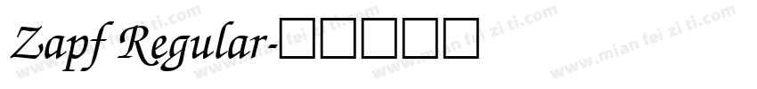Zapf Regular字体转换